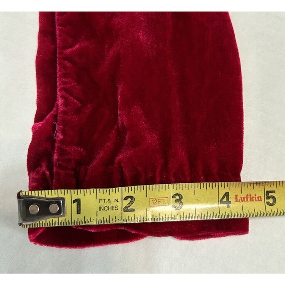 Velvet By Robert & Graham Rayna Velvet Blazer Red Button Up Medium RARE 18% Silk - Picture 16 of 16